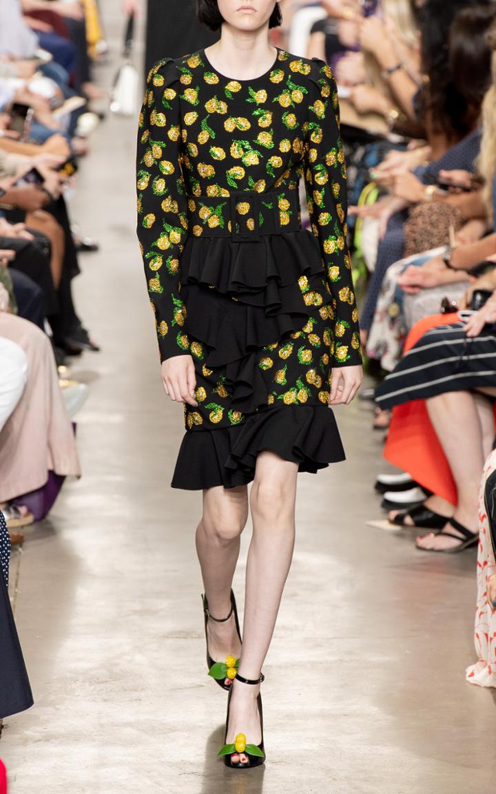 Moda Operandi Michael Kors Collection Ruffled Crepe Dress Size: 0