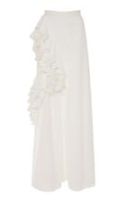 Rodarte Ruffle-detailed Broderie Cotton Wide-leg Pants