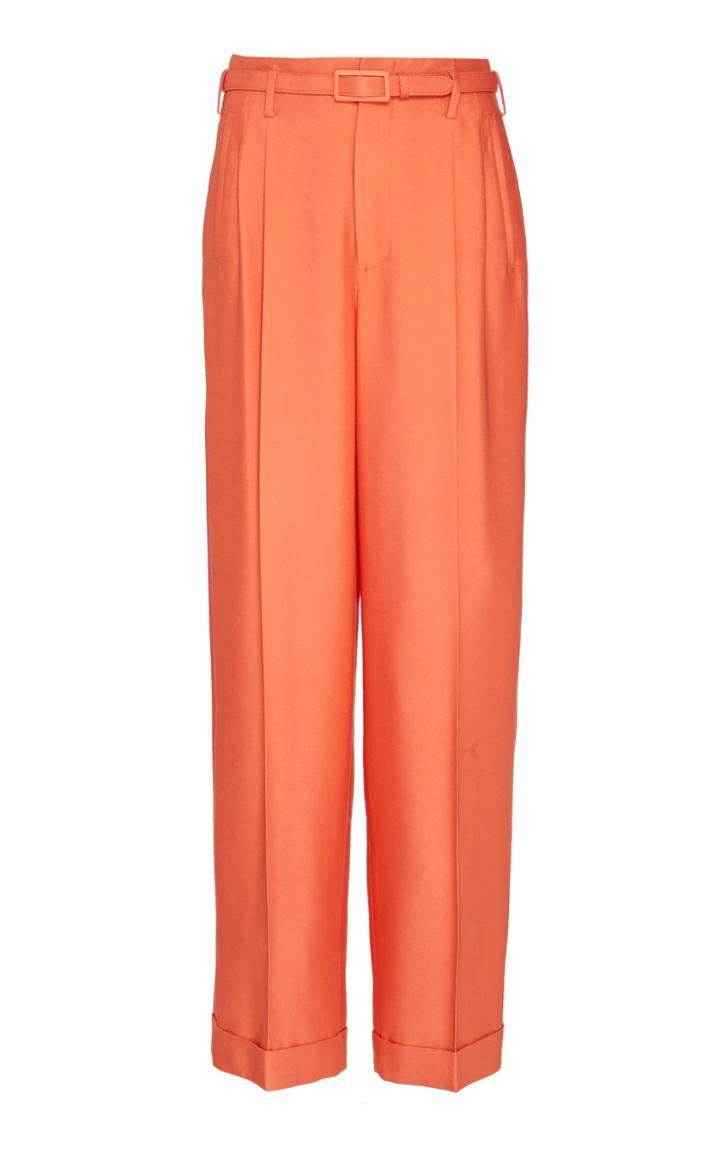 Ralph Lauren Darcy Silk Mid-rise Wide-leg Pants