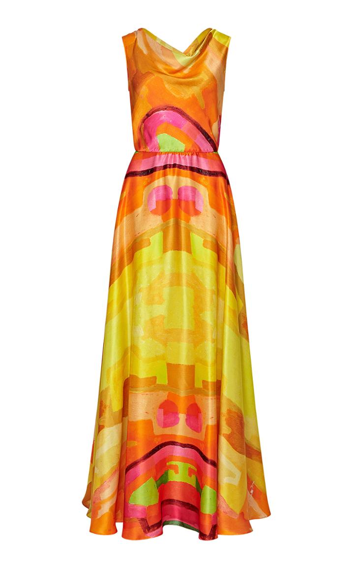 Moda Operandi Lilli Jahilo Anouk Silk Maxi Dress With Cowl Neckline Size: 38