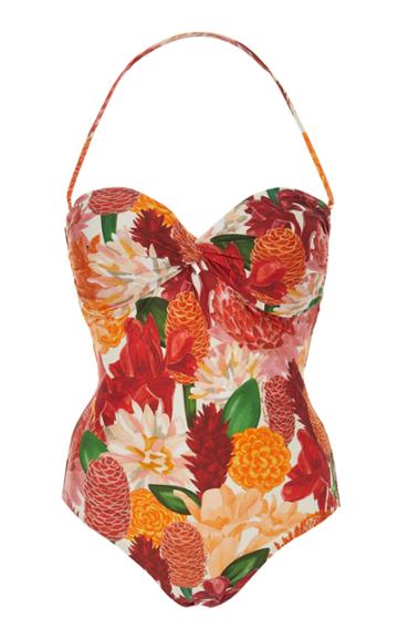 Agua De Coco Floral-print Swimsuit