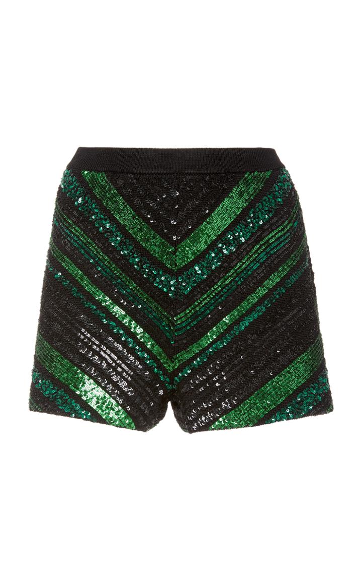 Sally Lapointe Chevron Knit Shorts