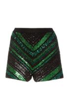 Sally Lapointe Chevron Knit Shorts