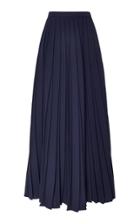 Bouguessa Pleated Crepe Maxi Skirt