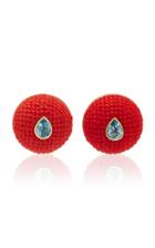 Moda Operandi Maria Frering Red Study Of Colour Semi-sphere Earrings