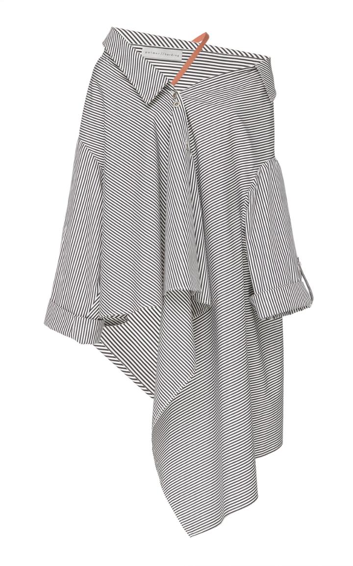 Palmer/harding Palmer//harding Jasmin Off The Shoulder Stripe Shirt
