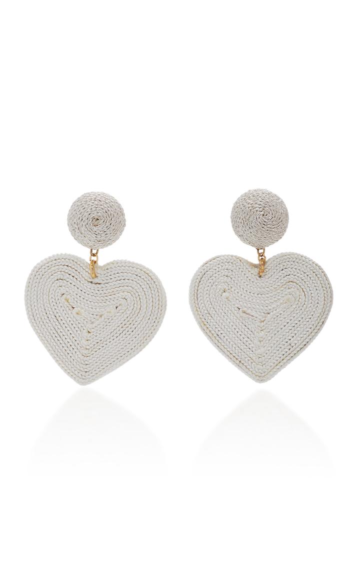 Rebecca De Ravenel Cora White Earrings