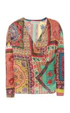 Etro Wrap-front Cotton And Silk-blend Top