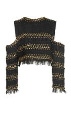 Balmain Fringe And Chain Crop Top