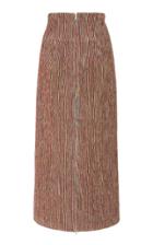 Rosetta Getty Corduroy High Rise Zip Front Skirt