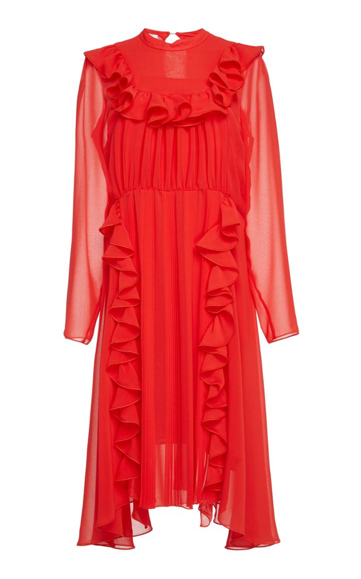 Dondup Sheer Ruffled Dress