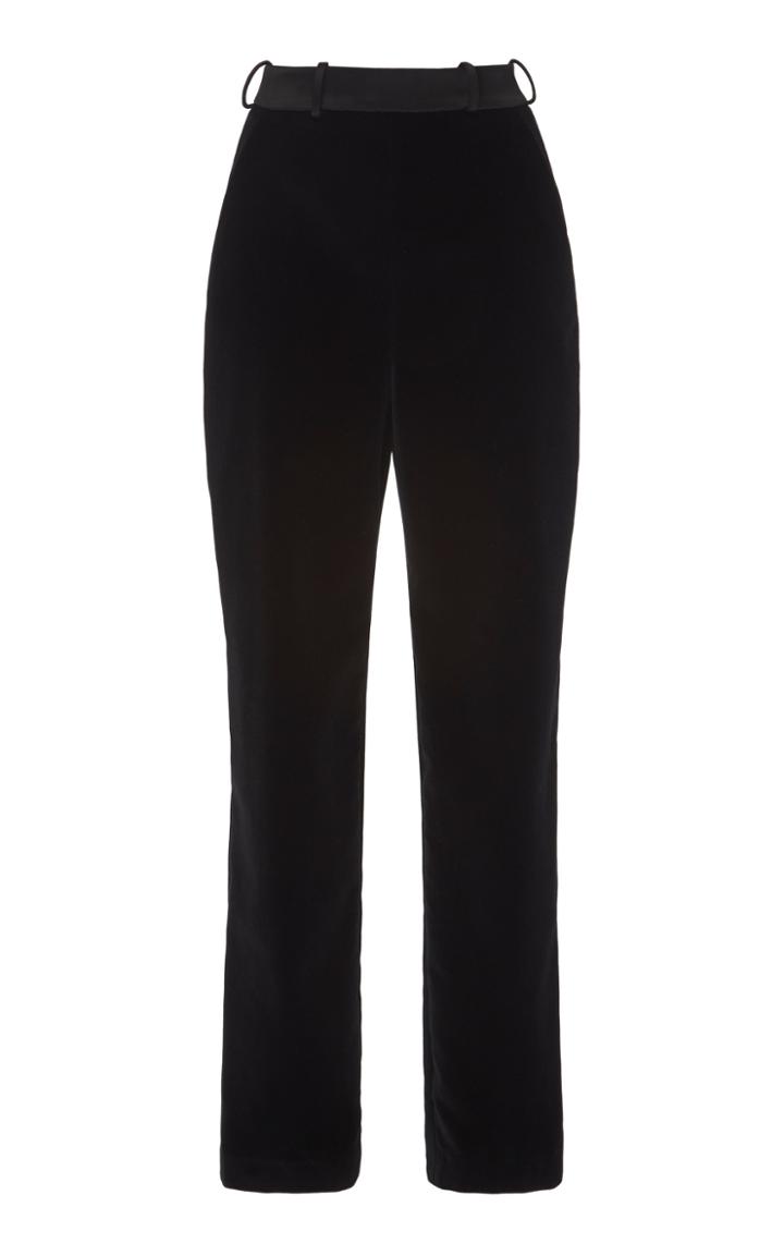 David Koma Velvet Cropped Trousers