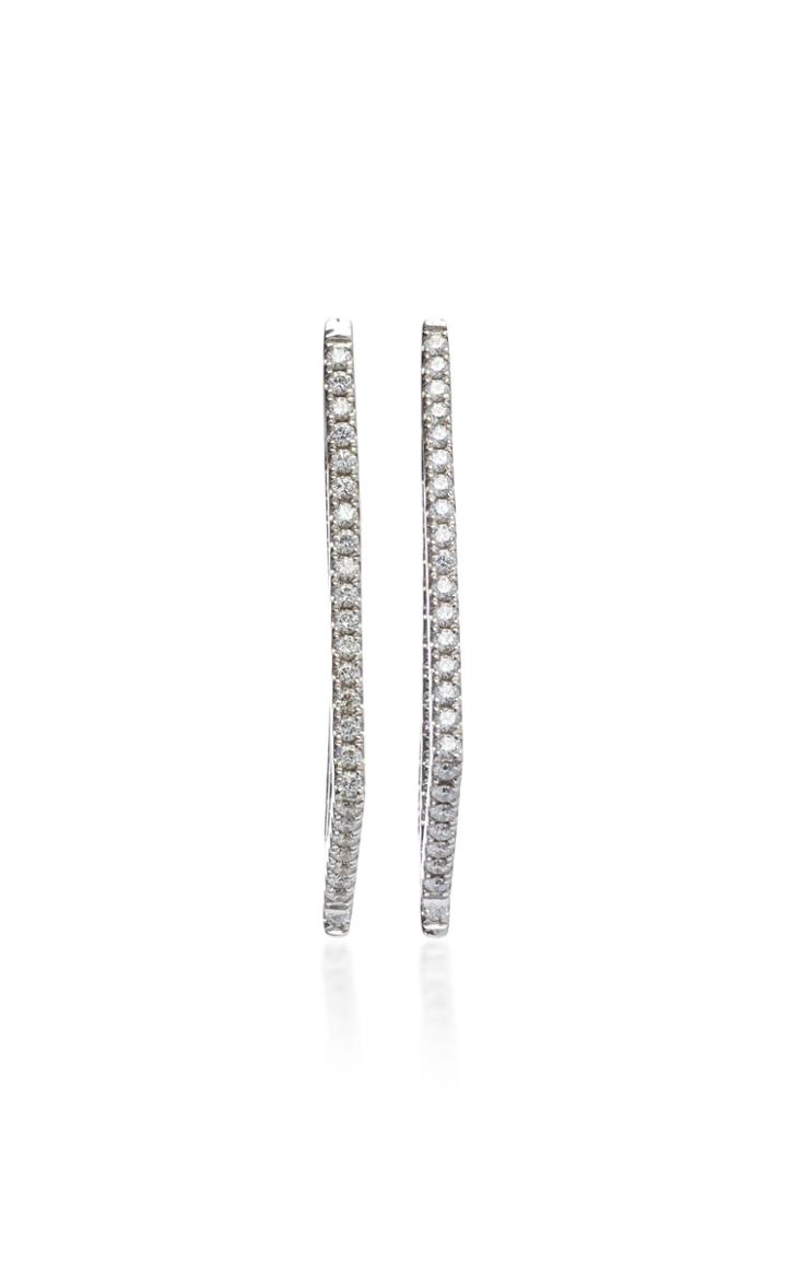 Kavant & Sharart 18k White Gold And Diamond Hoop Earrings
