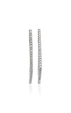 Kavant & Sharart 18k White Gold And Diamond Hoop Earrings