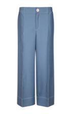 Bally Wool And Silk Twill Palazzo Trousers