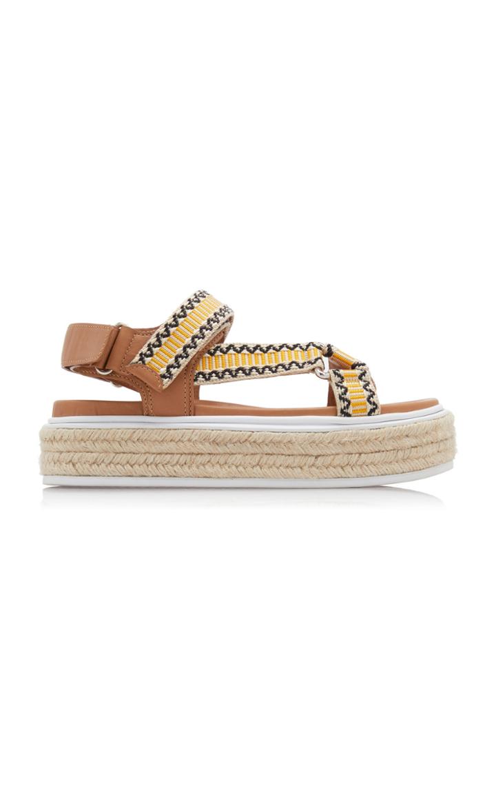 Moda Operandi Prada Printed Platform Sporty Sandals Size: 35
