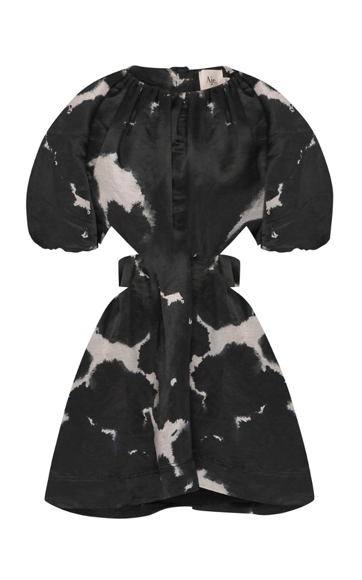 Moda Operandi Aje Oxidized Cutout Linen-blend Mini Dress