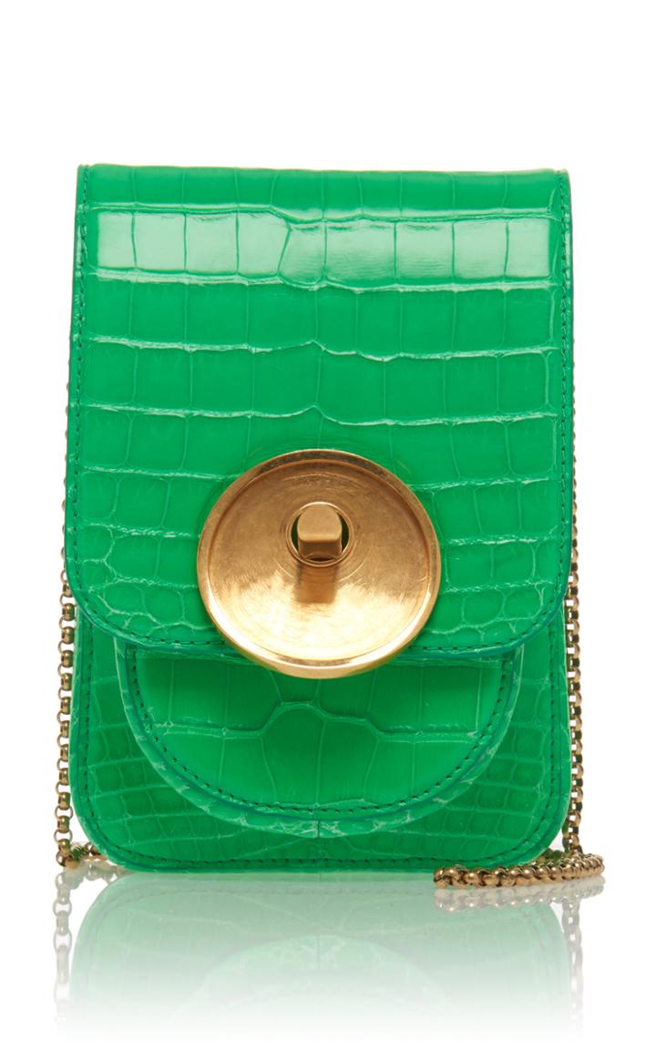 Marni Micro Cocco Saddle Lock Shoulder Bag
