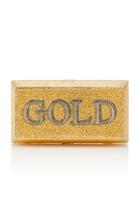 Judith Leiber Couture Gold Brick Clutch