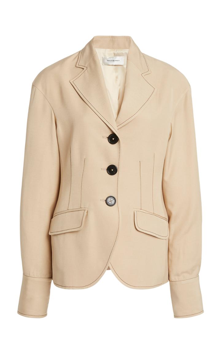 Wales Bonner Drop Shoulder Tailored Crepe Jacket