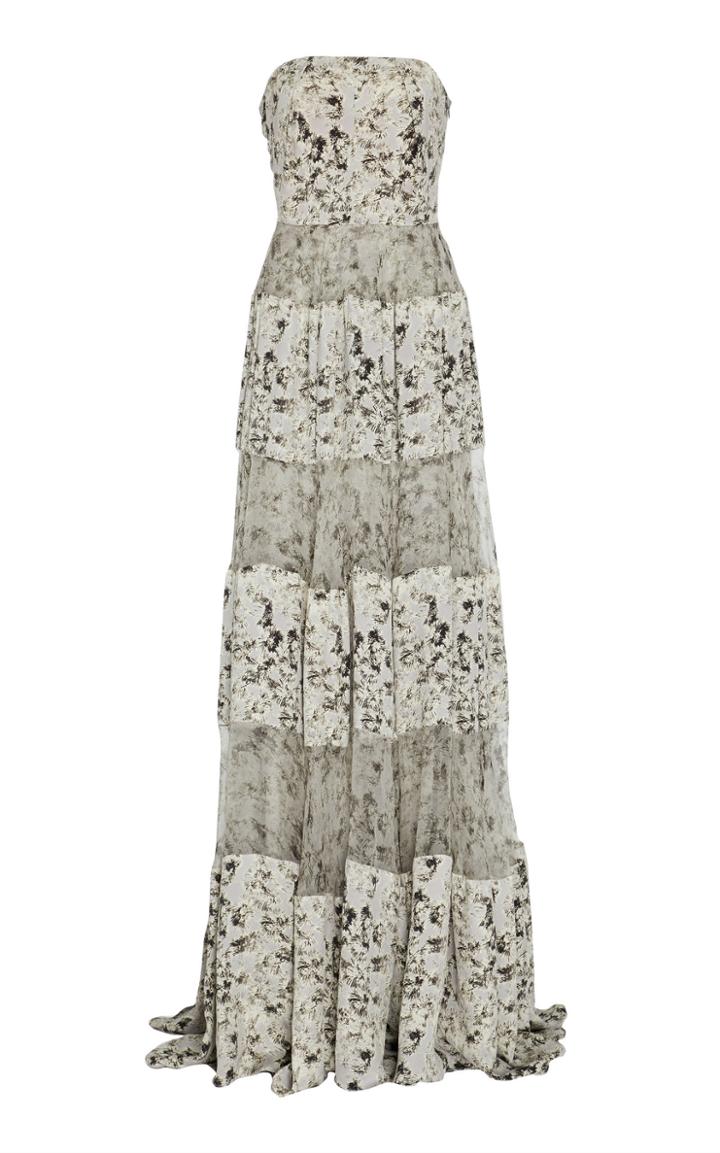 Noon By Noor Dion Silk Strapless Gown