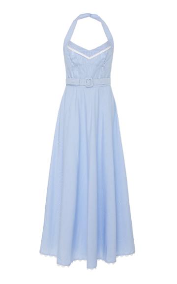 Evi Grintela Caroline Belted Cotton Maxi Dress