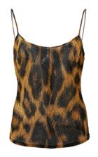 Moda Operandi Naeem Khan Embellished Leopard-printed Silk Top Size: Xs