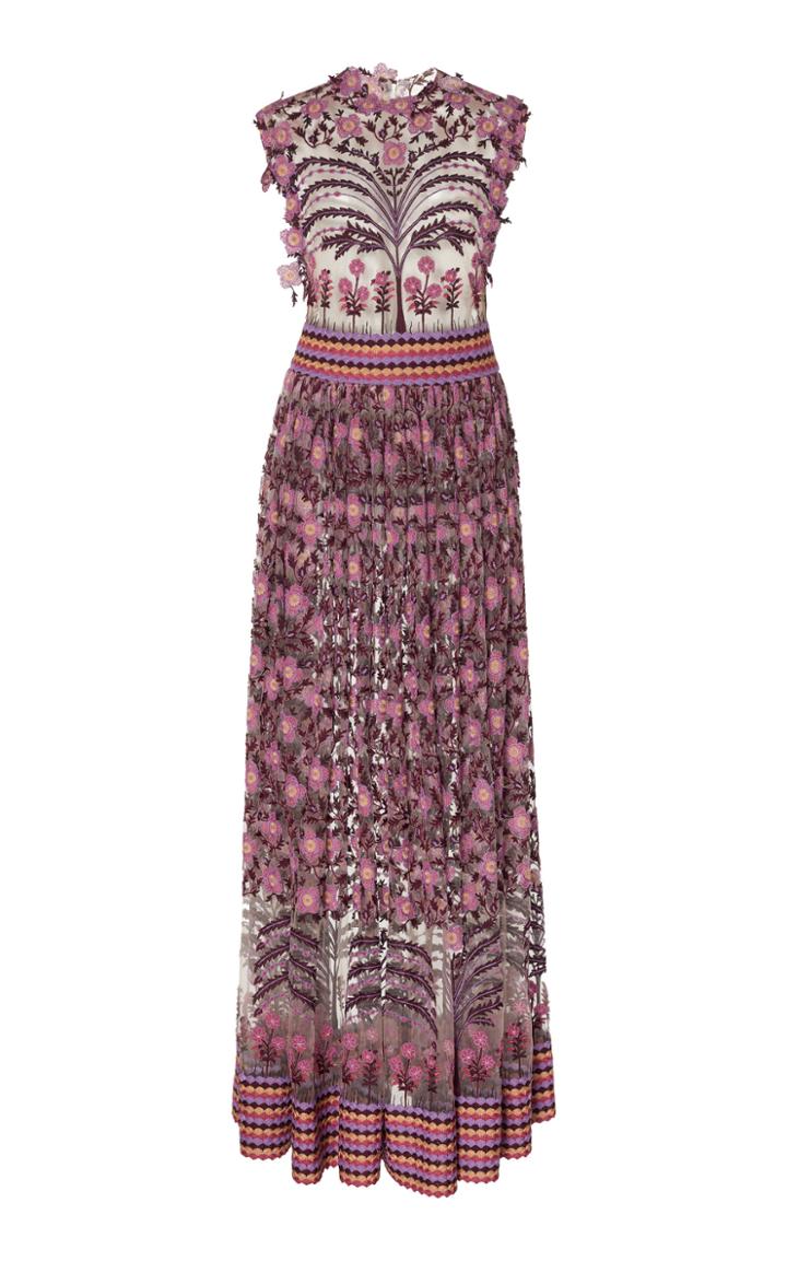 Giambattista Valli Sleeveless Floral Embroidered Dress