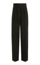 Moda Operandi Victoria Beckham Pleated Wool High-rise Tapered-leg Trousers