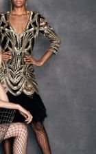 Naeem Khan Bead And Feather Embroidered Dress