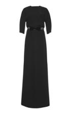 Lanvin Belted Crepe Gown