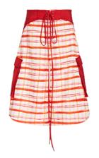 Moda Operandi Rosie Assoulin Plaid Cotton-blend Wide-leg Shorts
