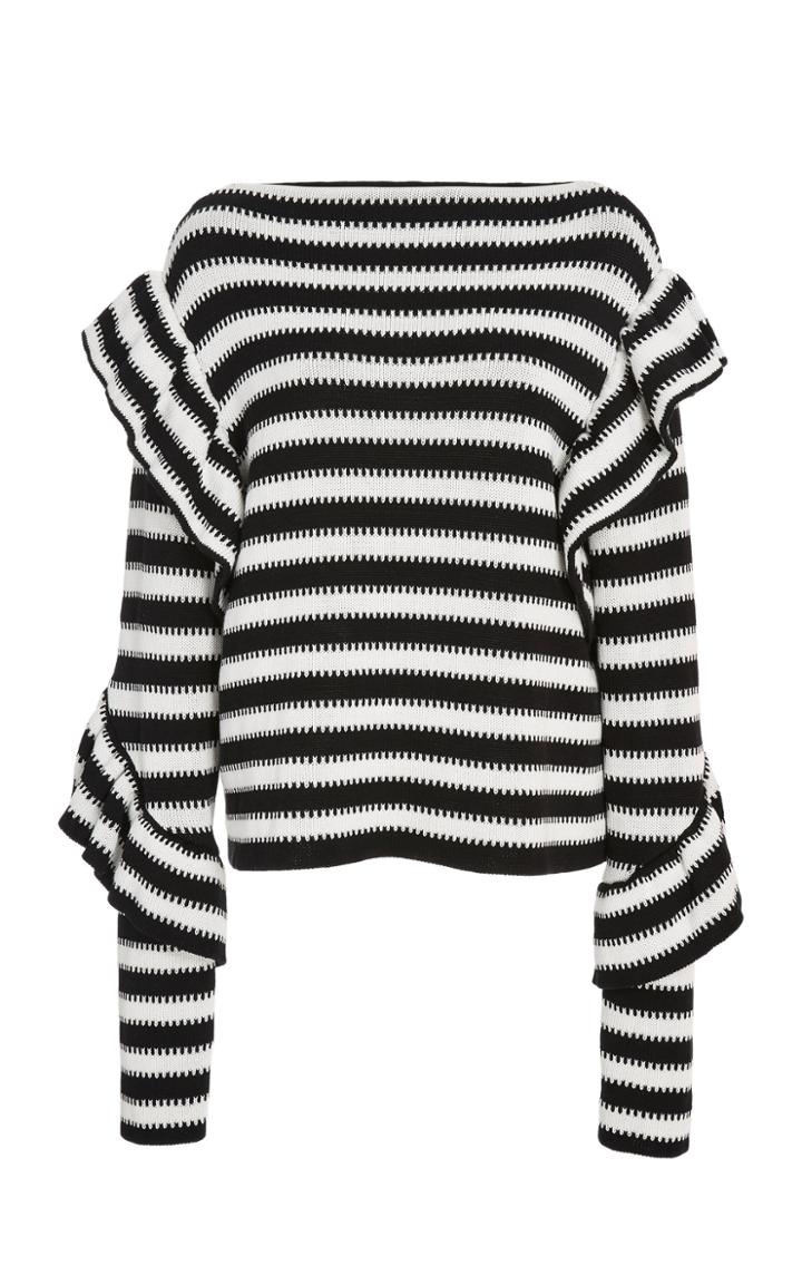 Philosophy Di Lorenzo Serafini Pure Striped Cotton Sweater
