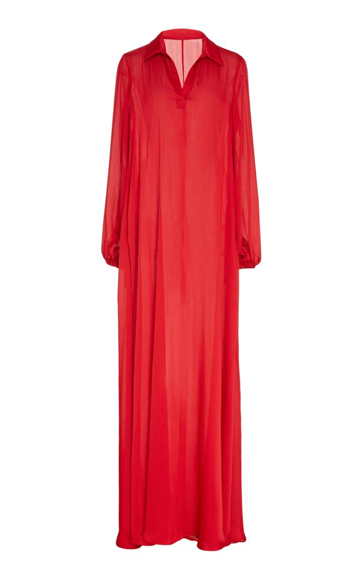 Moda Operandi Brandon Maxwell Chiffon Shift Maxi Dress Size: 0