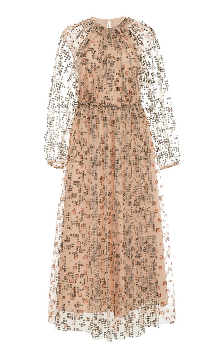Rachel Comey Fly Embellished Tulle Maxi Dress