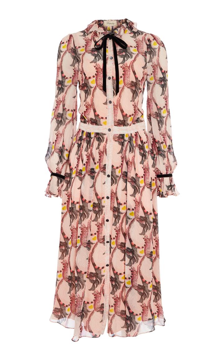 Temperley London Maggie Mock Neck Midi Dress
