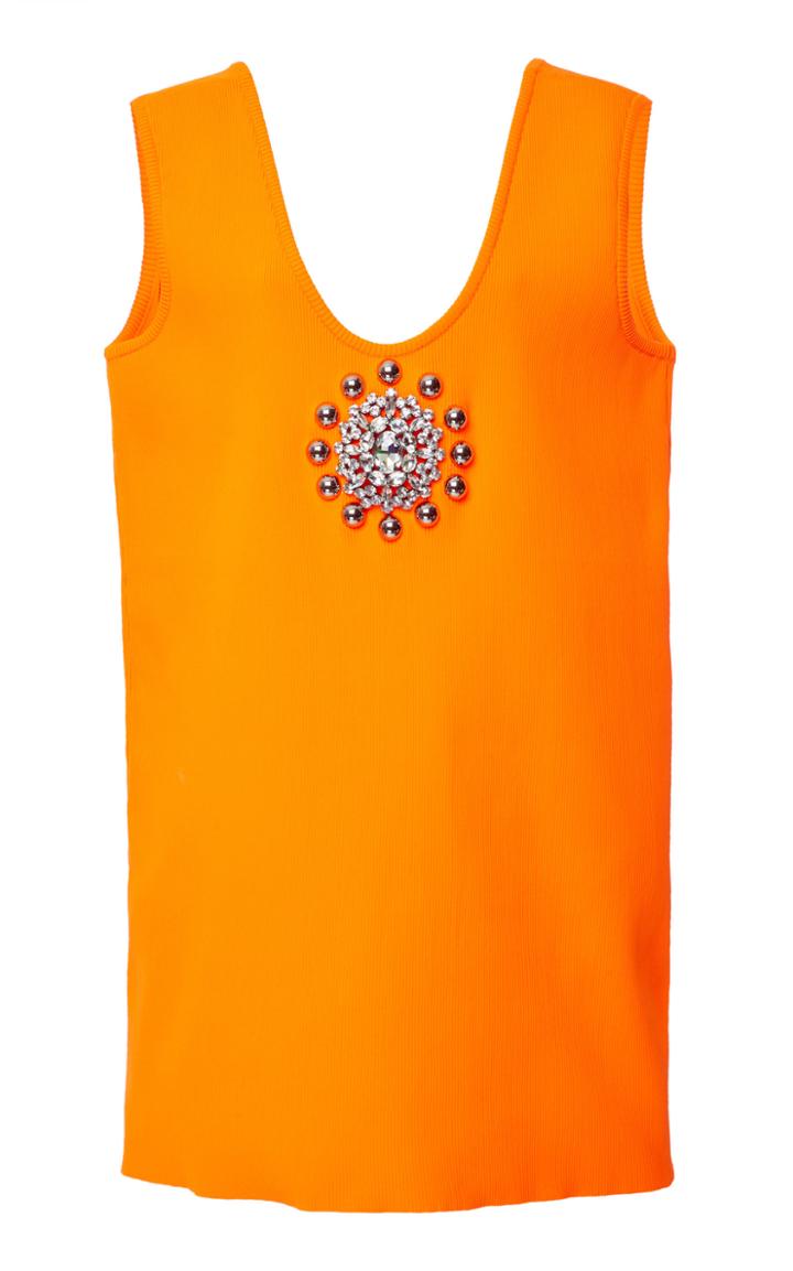 Moda Operandi Christopher Kane Scoop Neck Knited Rib Mini Dress Size: S