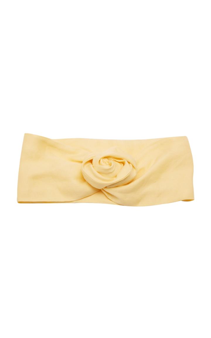Cult Gaia Knotted Linen And Cotton-blend Headwrap