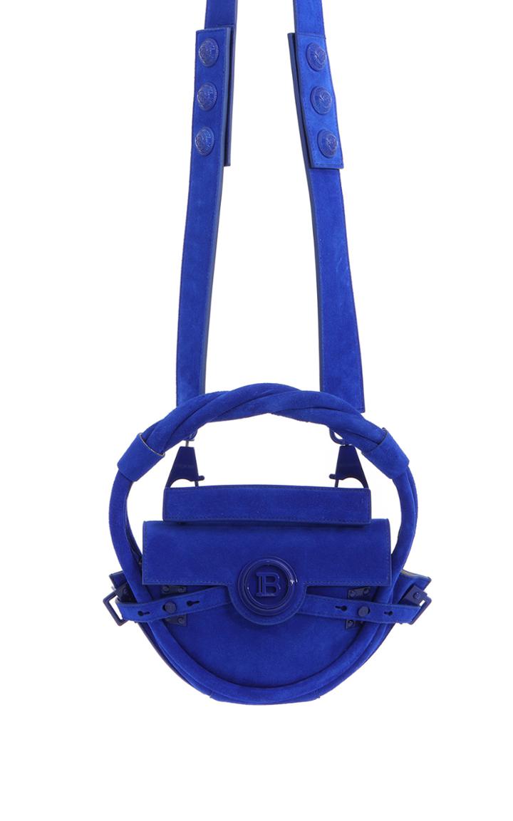 Moda Operandi Balmain Bbuzz Circle 21 Suede Belt Bag