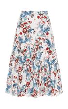 Erdem Gaura Printed Cotton-poplin Maxi Skirt