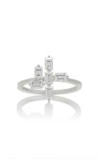 As29 Baguette 6 Block Pinky Ring