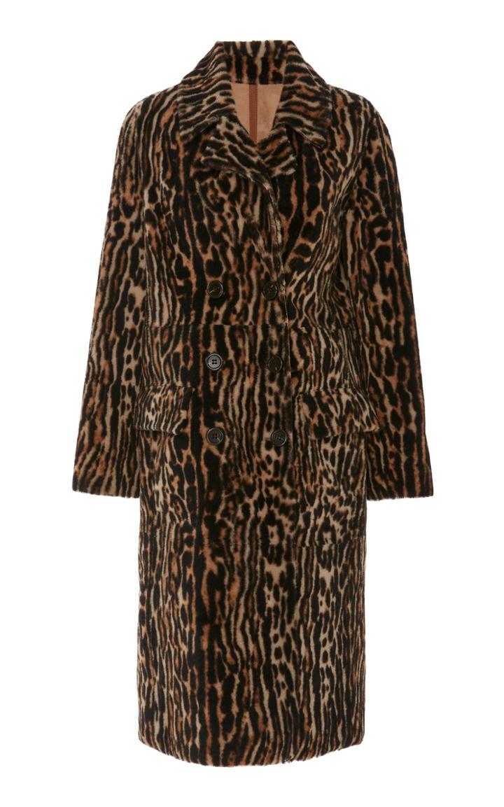Yves Salomon Paris Leopard-print Shearling Coat