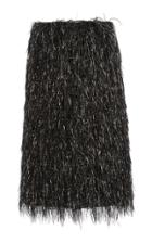 Mansur Gavriel Fringed Silk-blend Lam Skirt