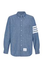 Thom Browne Striped Cotton-chambray Shirt