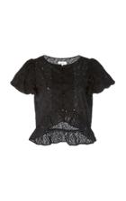 Sir The Label Elodie Broderie Anglaise Cotton And Silk-blend Top
