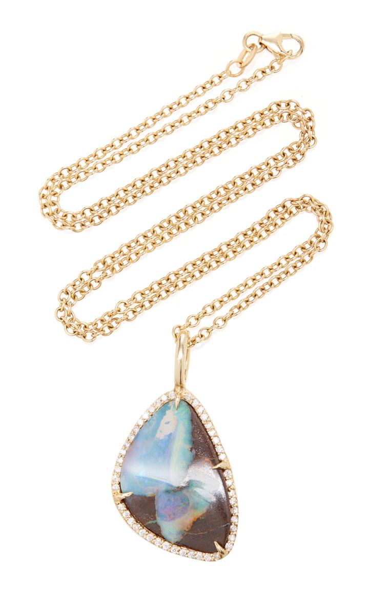Sheryl Lowe 14k Yellow Gold And Boulder Opal Necklace