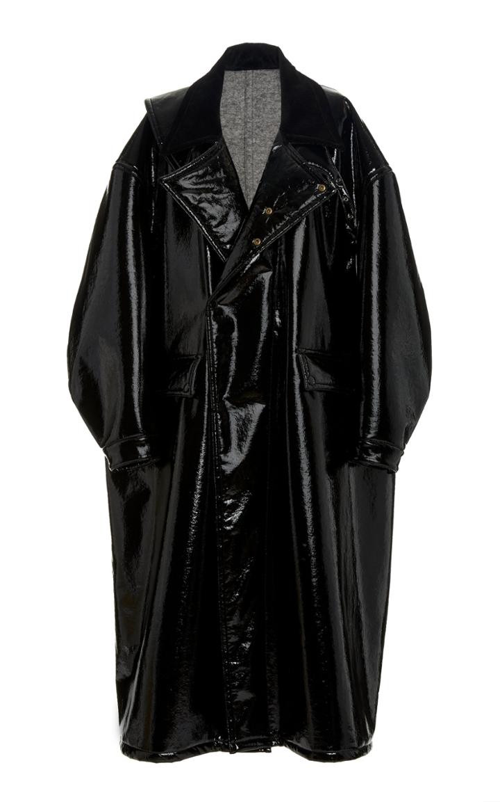 Moda Operandi R13 Oversized Coated Leather Dispatch Coat