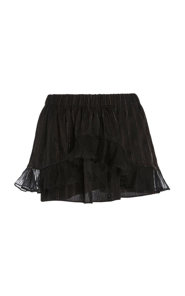 Isabel Marant Moah Ruffle Silk Shorts