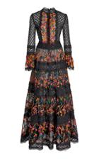 Moda Operandi Costarellos Avelina Lace-trimmed Embroidered Tulle Gown