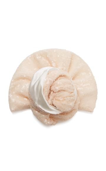 Julia Clancey M'o Exclusive Edith Sequined Silk-charmeuse Headwrap